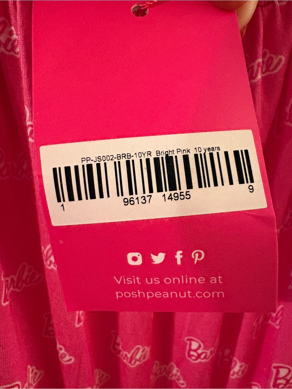 Posh Peanut Bright Pink Printed Dress with Barbie Logo - Picture 4 of 4